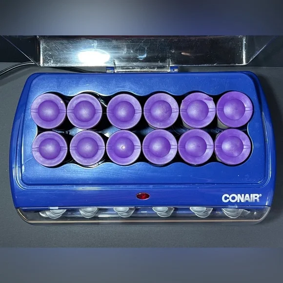 Conair Curl Innovation HS33R 12 Jumbo 1.5 inch Hot Rollers Clips Curlers WORKS - Picture 4 of 16